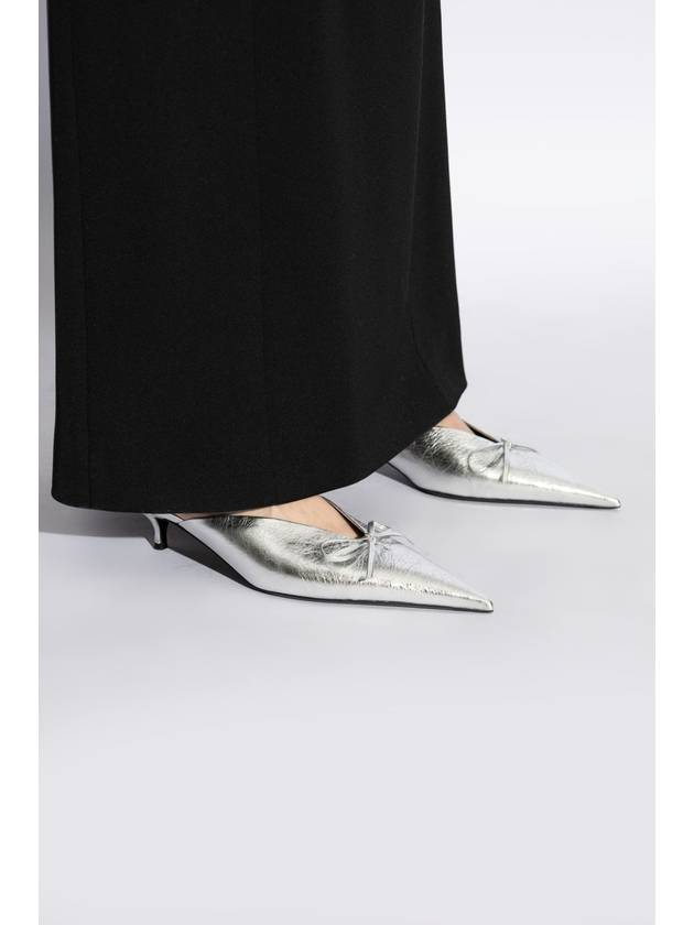 Balenciaga Balenciaga Heeled Mules Knife, Women's, Silver