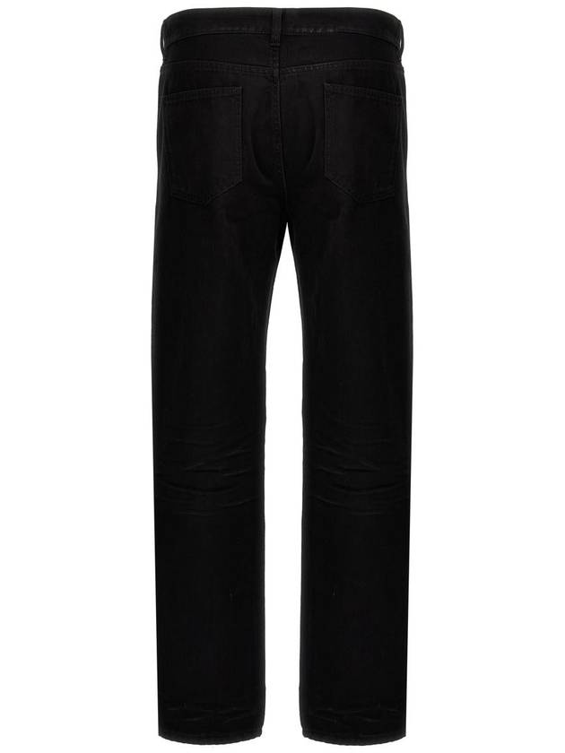 Saint Laurent Denim Cotton Straight Jeans Black