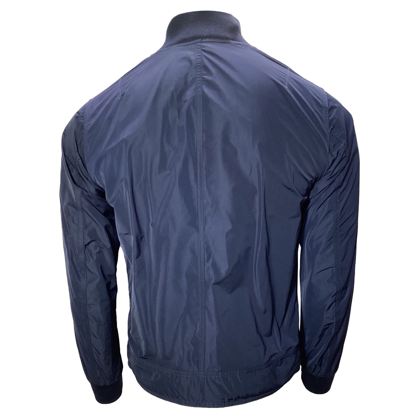 Burberry Bomber Jacket in Navy Blue Polyester