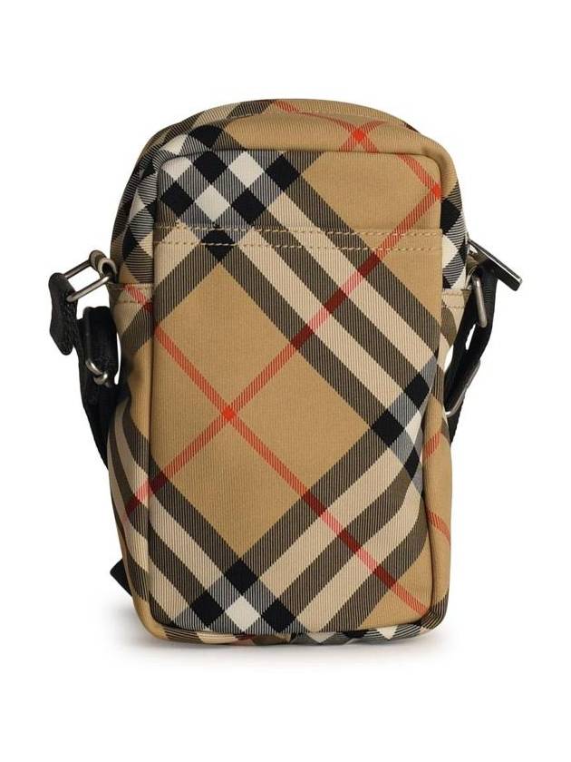 Burberry EKD Appliqué Check Phone Cross Bag Beige