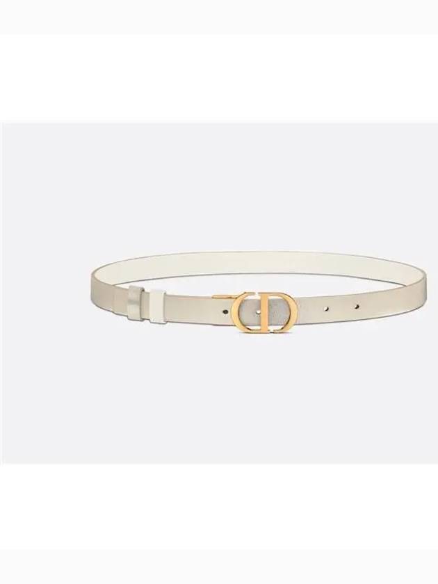 30 Montaigne 20mm Smooth Calfskin Reversible Belt Latte Dior