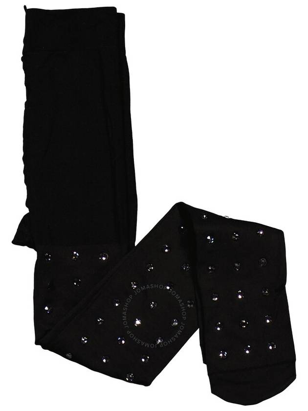 Burberry Burberry Black Crystal Embellished Tights, Size Medium