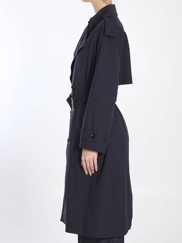 Bottega Veneta Fine wool trench coat midnight blue