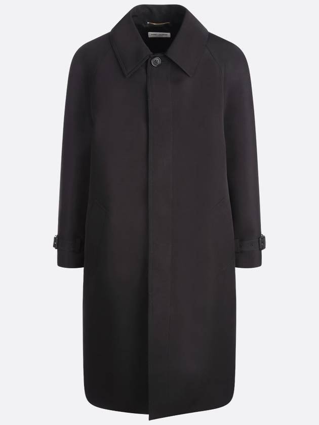 Saint Laurent Women's Silk Single Coat Black