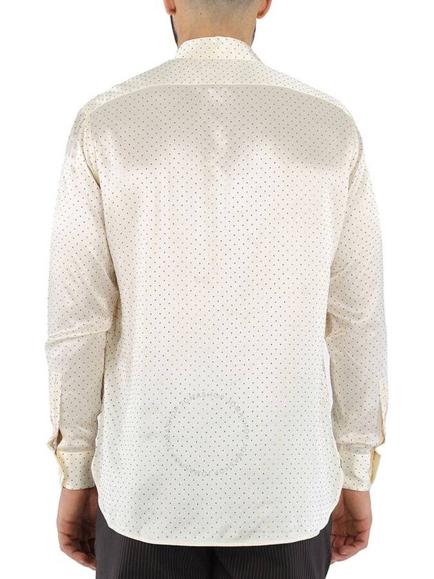 Saint Laurent Studded Silk Satin Long Long Sleeve Shirt