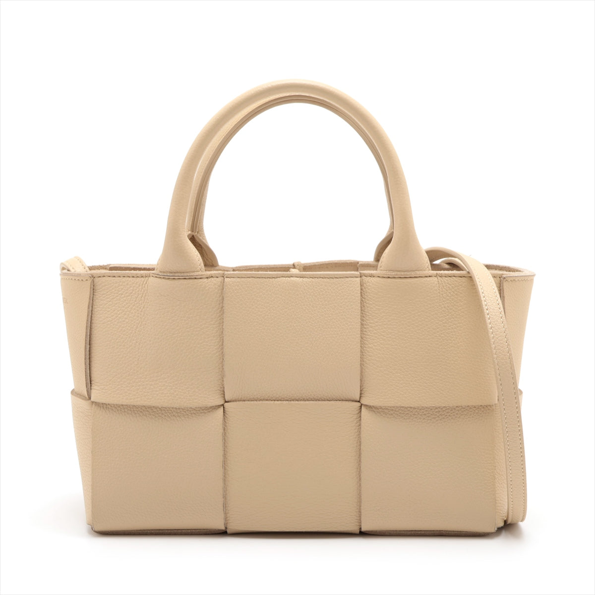 Bottega Veneta Maxine Introduction The Alcoholic Leather 2WAY Handbag Beige