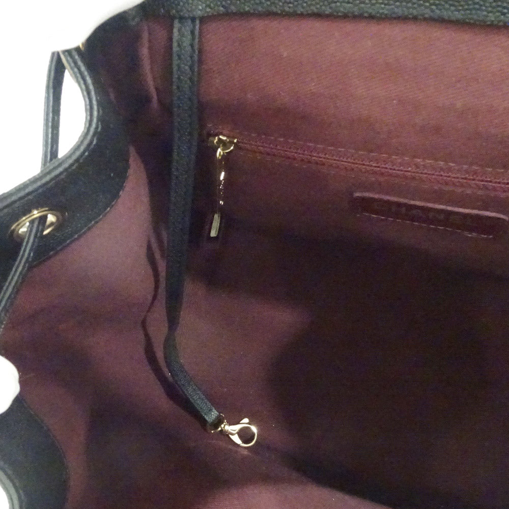 Chanel Affinity Matrasse Backpack A93748 Greyhound Ss Caviar Skins Black G Gold Rucksack