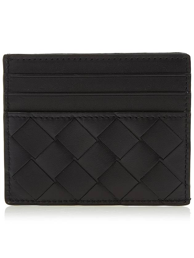 Bottega Veneta Intrecciato Leather Card Wallet Dark Navy