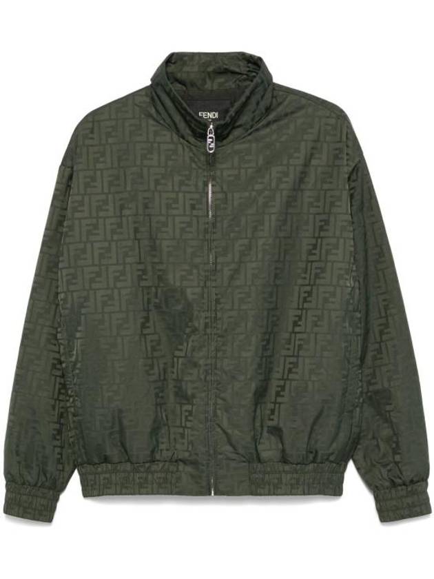 Fendi FF Nylon Bomber Jacket Green