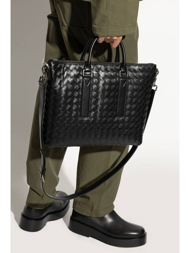 Bottega Veneta Bottega Veneta Briefcase Intrecciato Soft, Men's, Black
