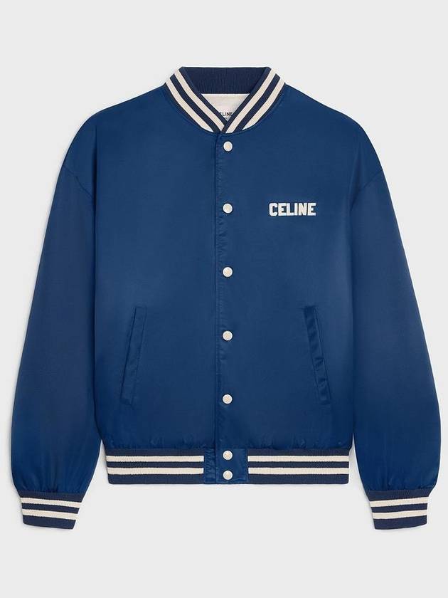 CELINE Loose Teddy Nylon Jacket Navy