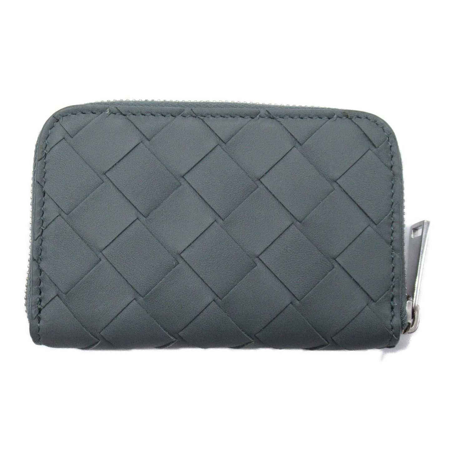 Bottega Veneta Interactive Coin Case Coin Case Wallet Leather Green Dark Blue