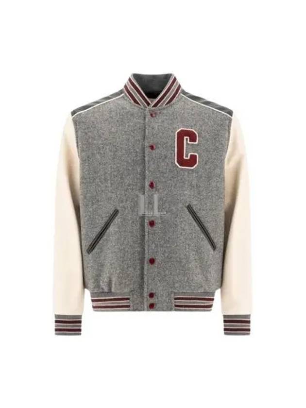 CELINE Teddy Logo Patch Bomber Jacket Green