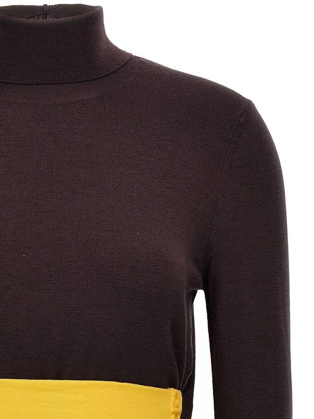 Fendi Wool Turtleneck Dark Purple