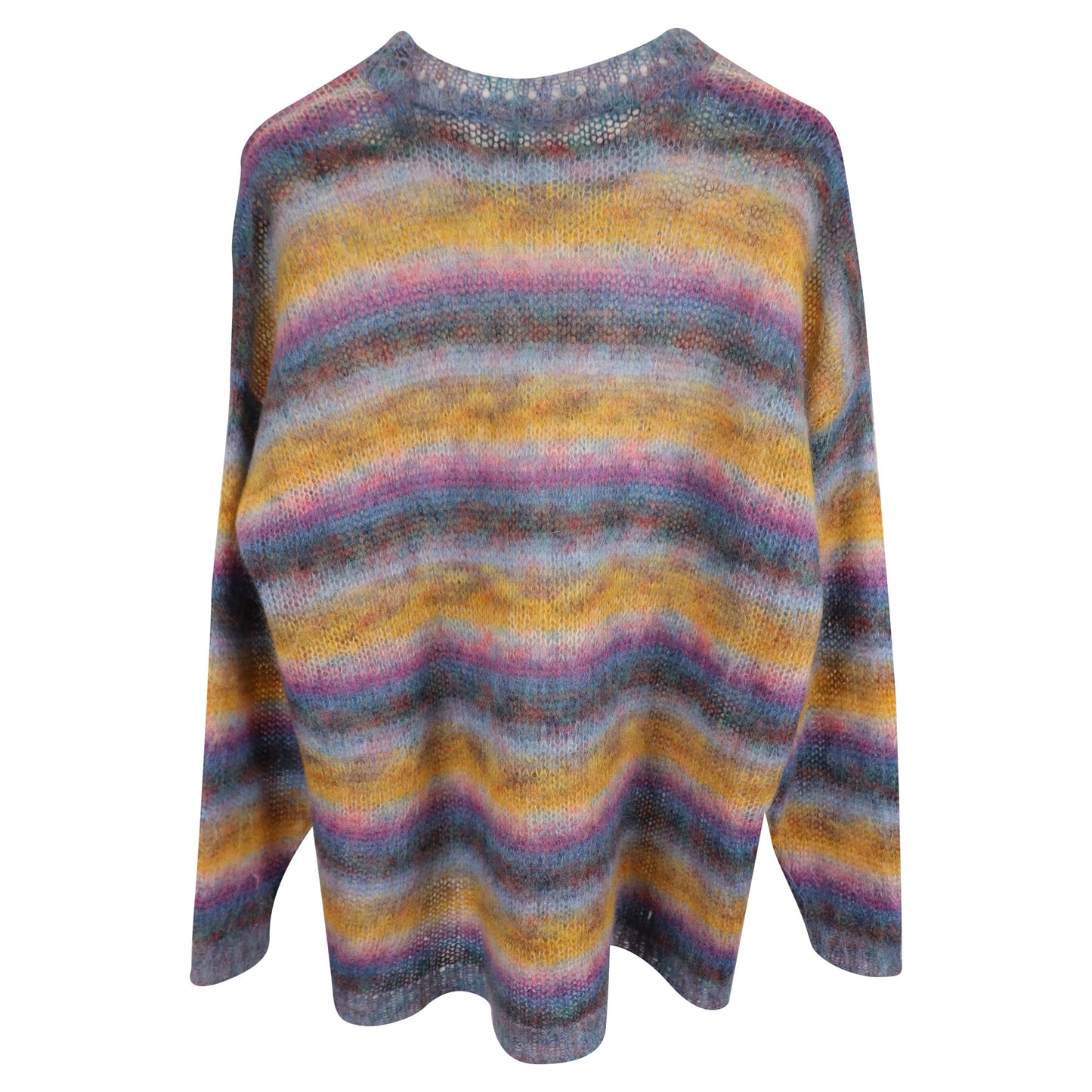 Chloe Striped Brushed Sweater in Multicolor Mohair