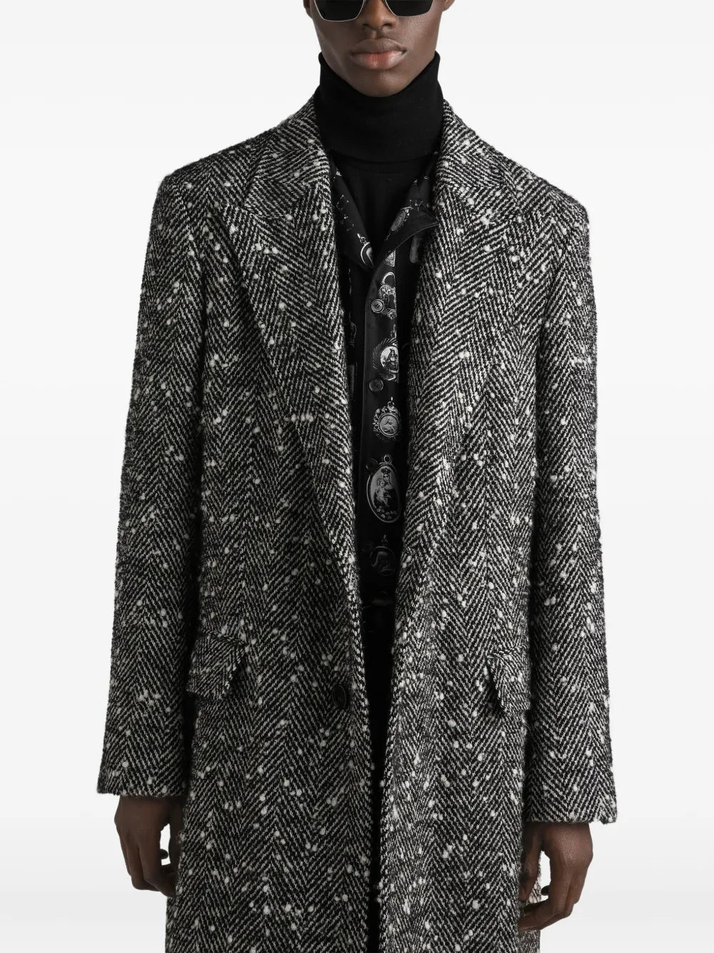 Dolce & Gabbana Men Herringbone Coat