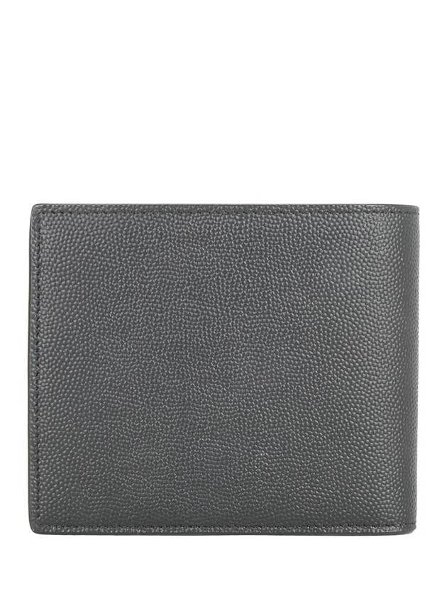 Saint Laurent Cassandre Leather Half Wallet Black