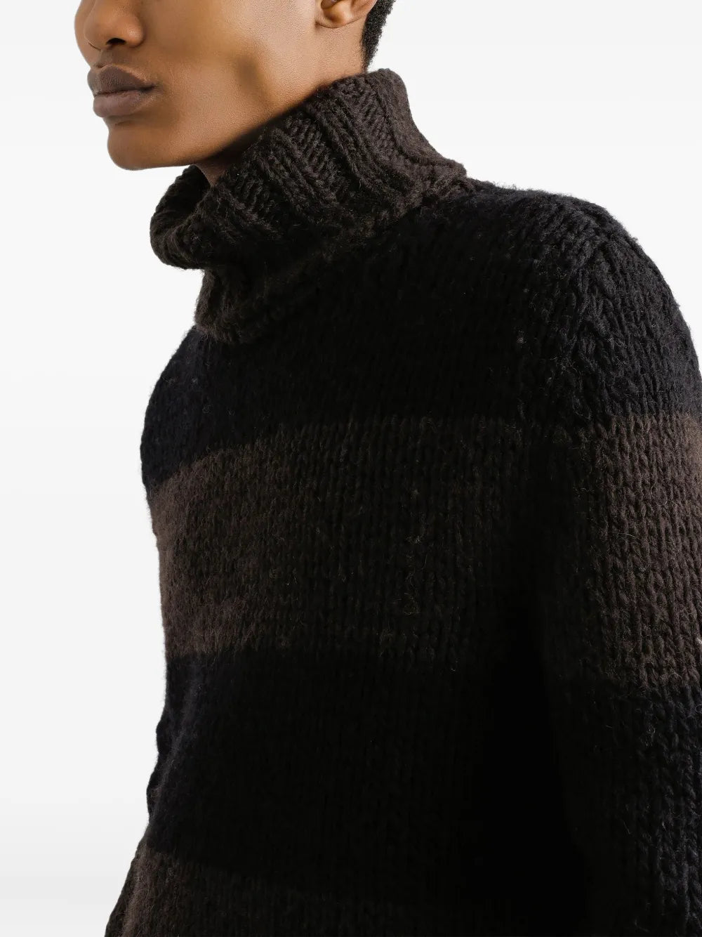 Dolce & Gabbana Men Striped Turtleneck Sweater