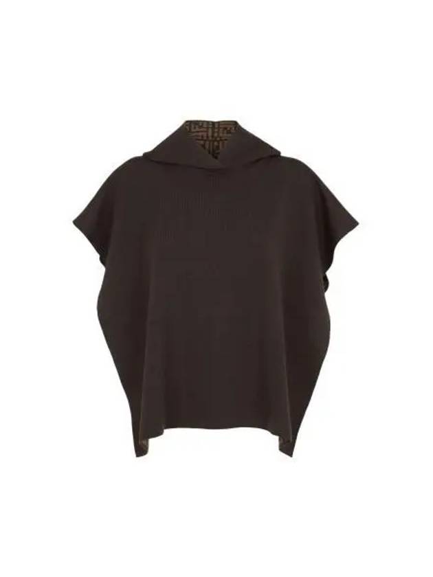 Fendi Wool Poncho Brown