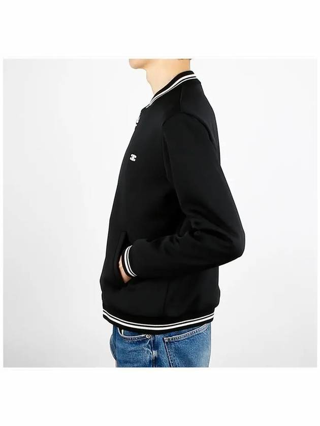 CELINE Triomphe Teddy Zip Double Face Jersey Jacket Black