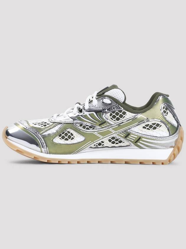 Bottega Veneta Orbit Mesh Rubber Low Top Sneakers Green
