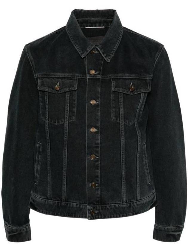 Saint Laurent Pocket Denim Jacket Black