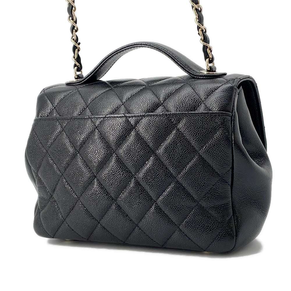 CHANEL Affinity 2WAY Shoulder Bag Black A93749 Caviar Leather