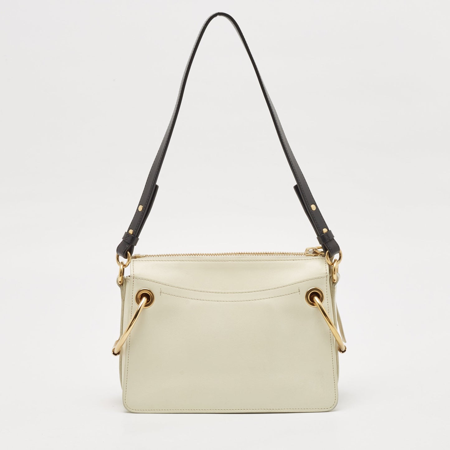 Chloe Off White Leather Small Roy Shoulder Bag