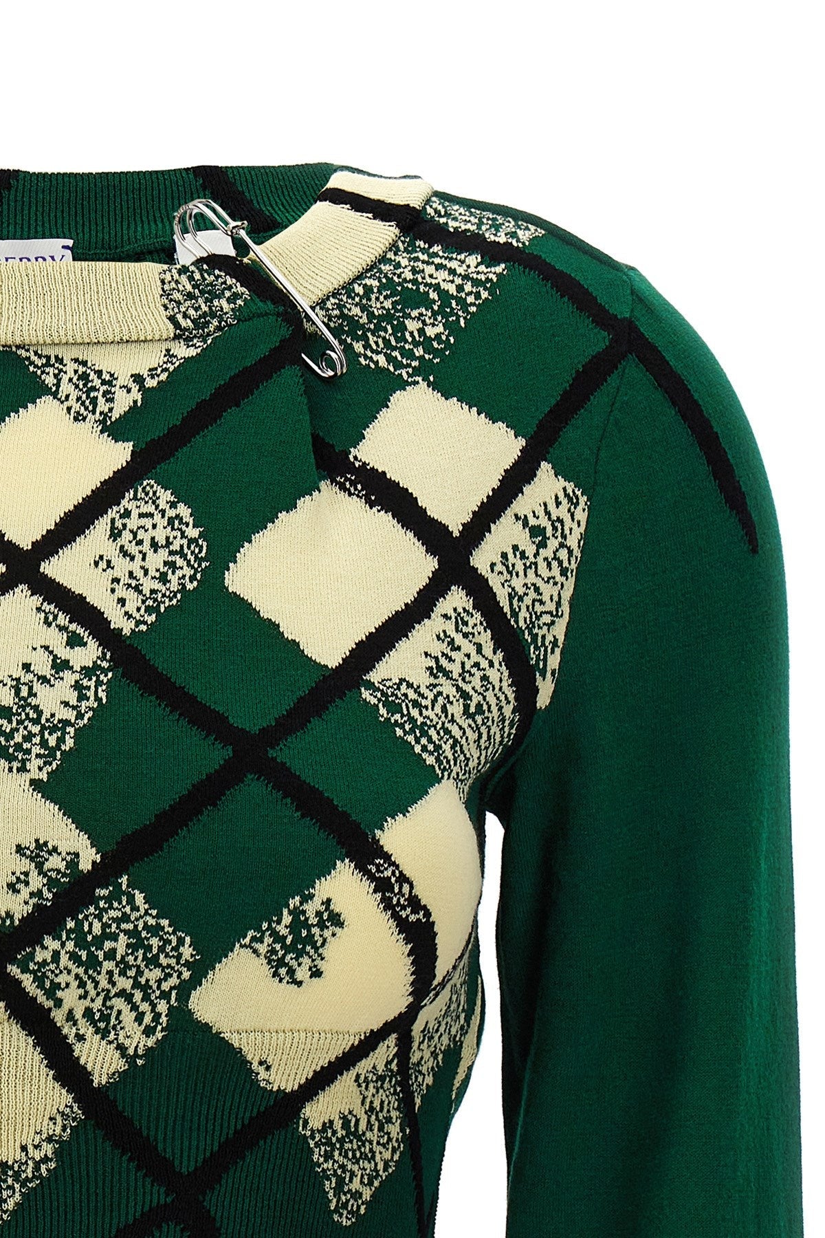 Burberry Women Argyle Pattern Sweater