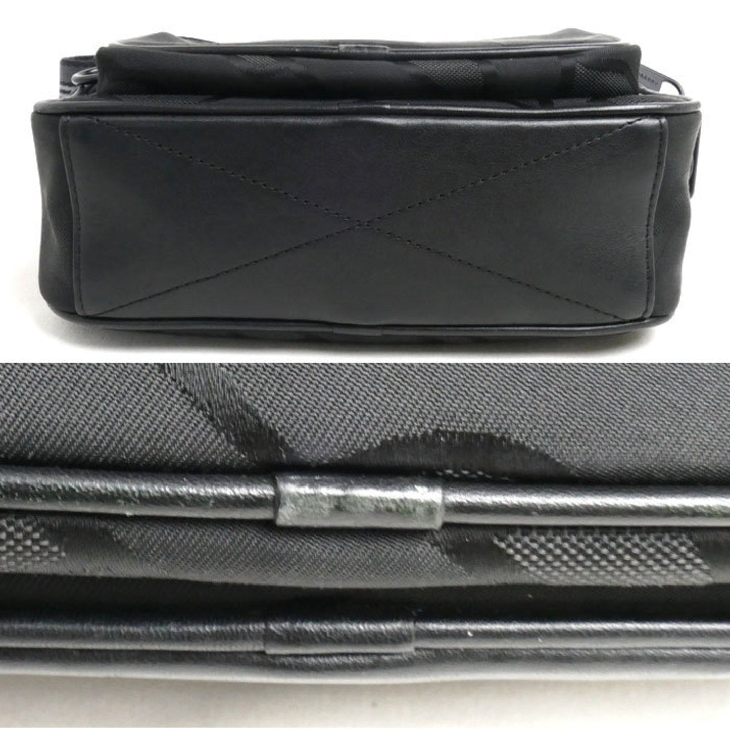 Burberry Polyester Cotton Leather Shoulder Bag ()