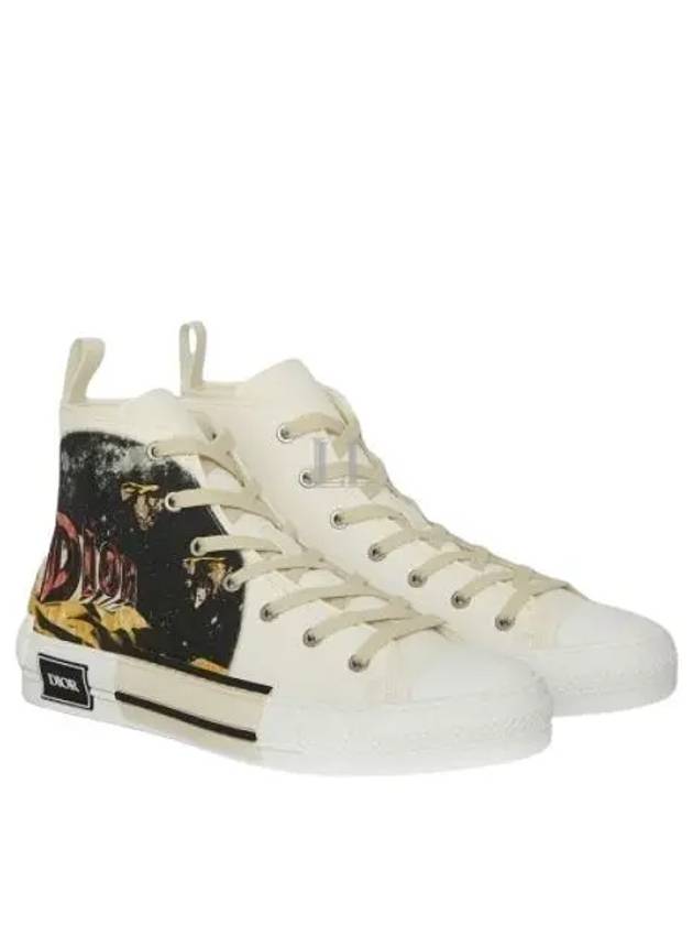 B23 Canvas Asterodior Signature High Top Sneakers White Dior