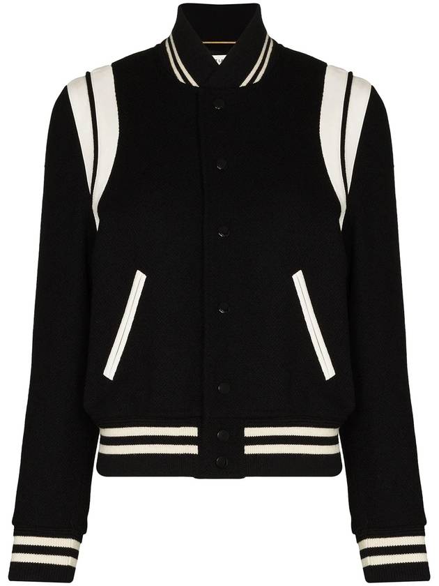 Saint Laurent Teddy Jacket In Wool Black