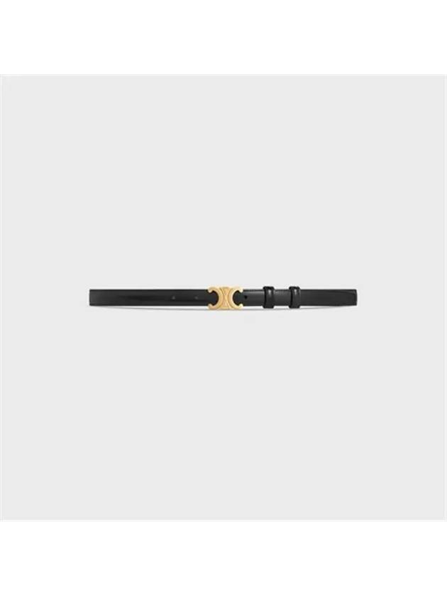 CELINE Triomphe Small Taurillon Leather Belt Black