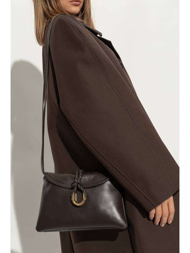 Bottega Veneta Liberta Small Leather Cross Bag Black