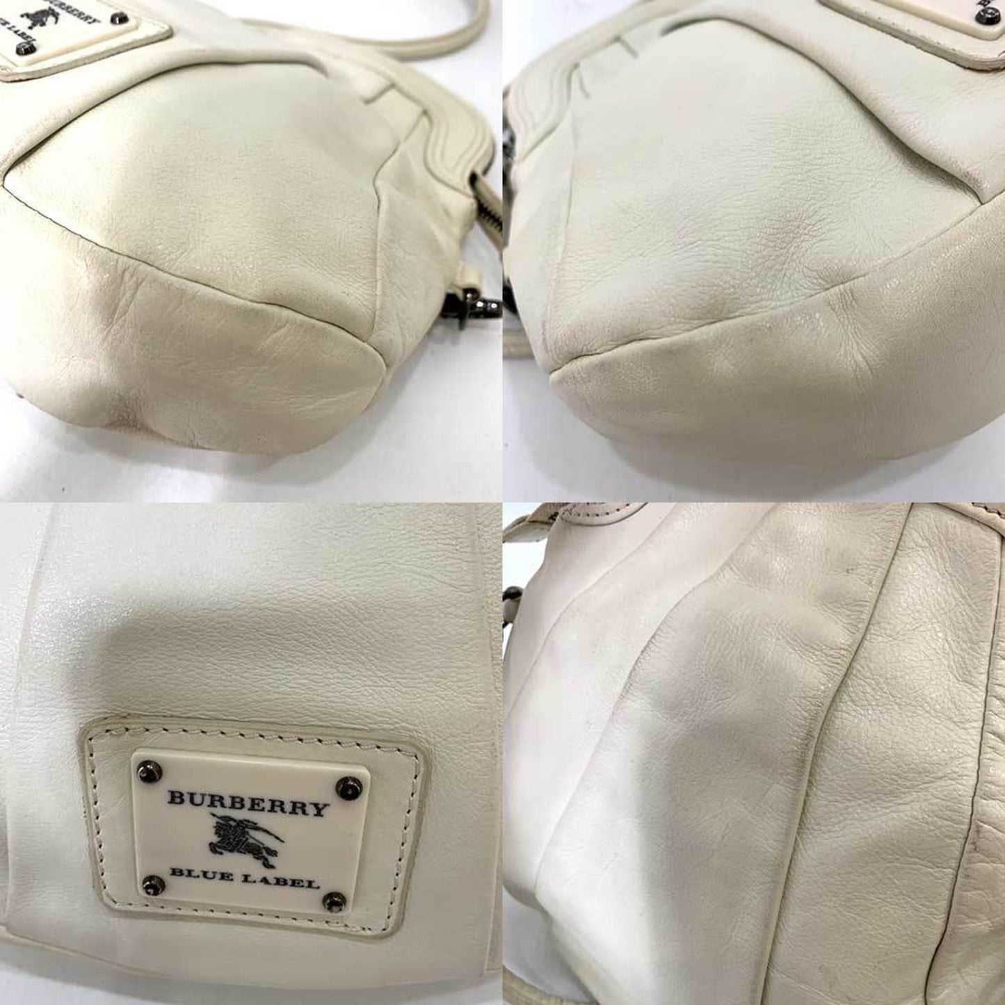 Burberry blue Label ivory Leather Pochette Shoulder Bag ()