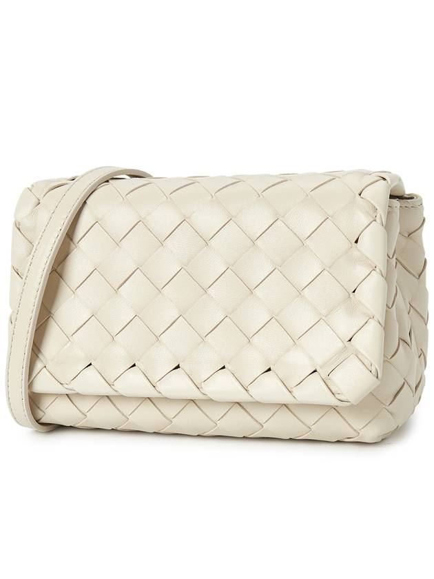 Bottega Veneta Mini Intrecciato Cross Bag White