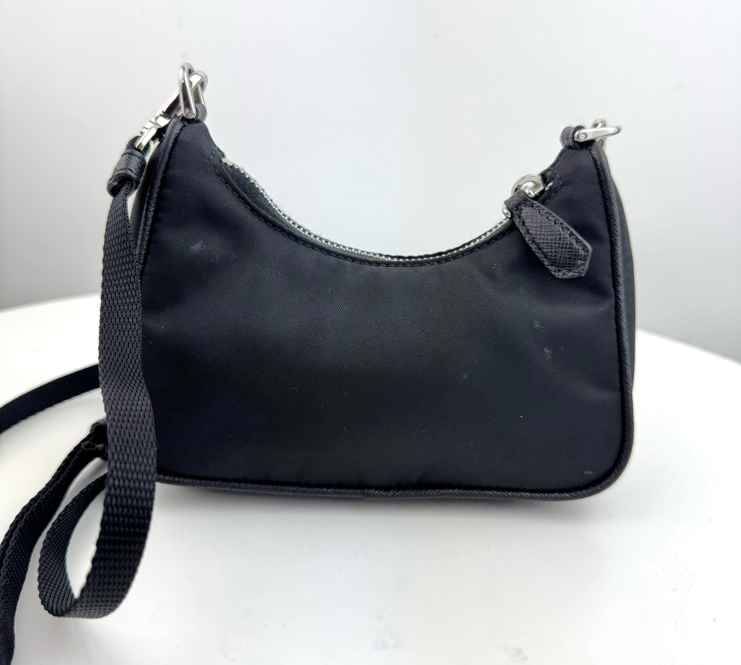 Prada Tessuto Nylon Mini Re-Edition Shoulder bag Black