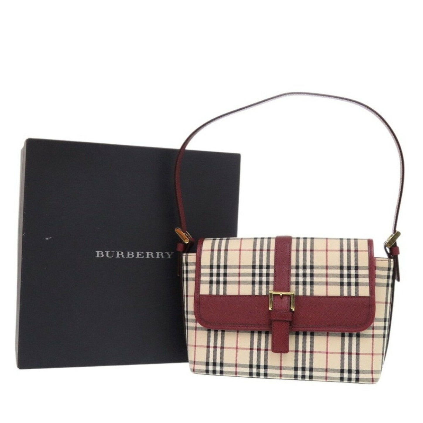 Burberry Canvas Leather Handbag Shoulder Bag ()