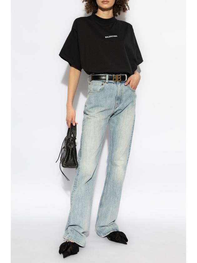 Balenciaga Balenciaga T-shirt With Logo, Women's, Black
