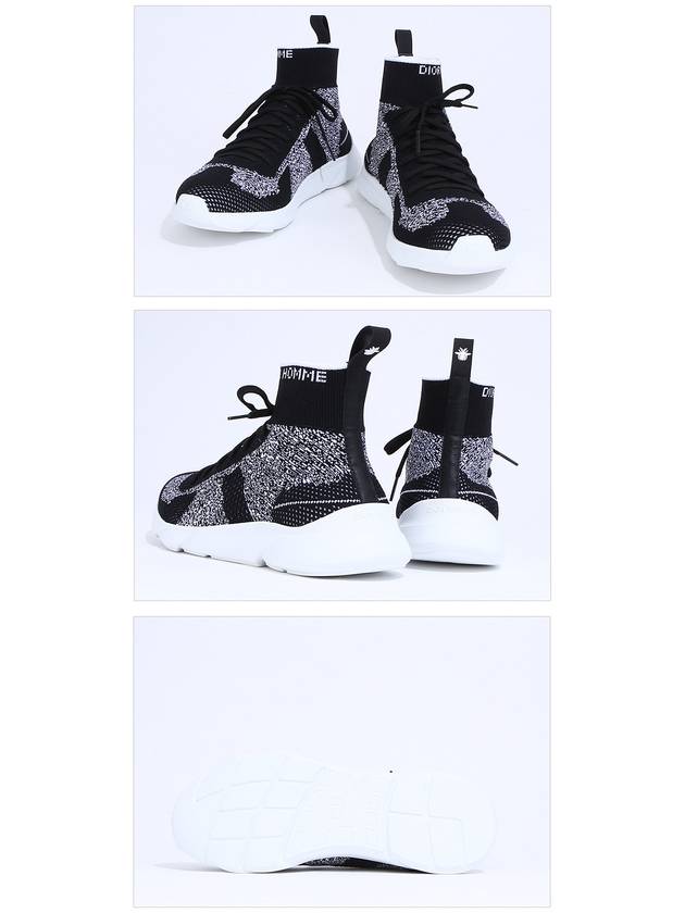B21 Socks Knit High Top Sneakers Black Dior
