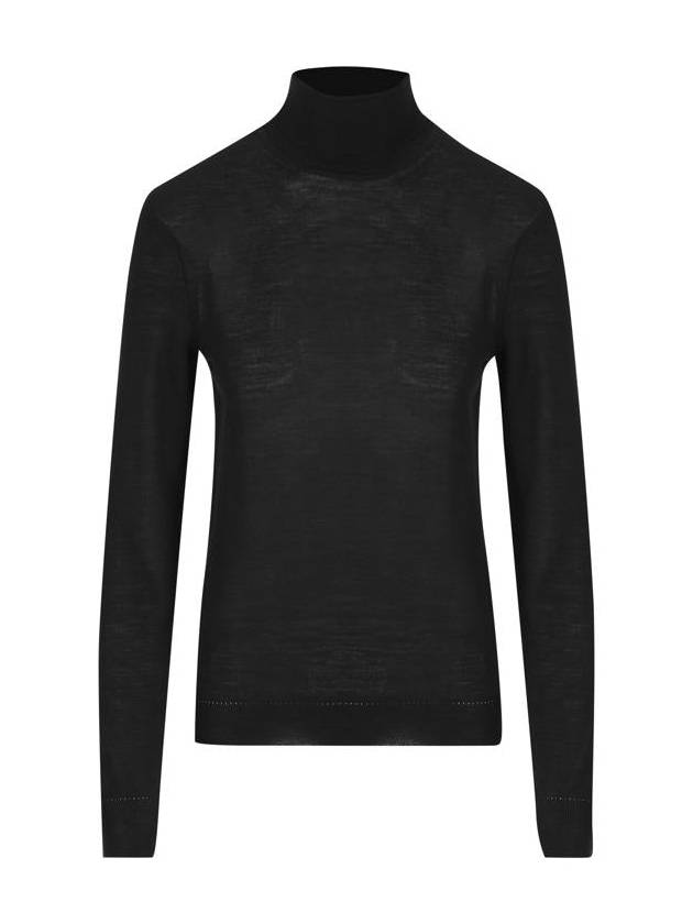Saint Laurent Cassandre Wool Turtle Neck Black
