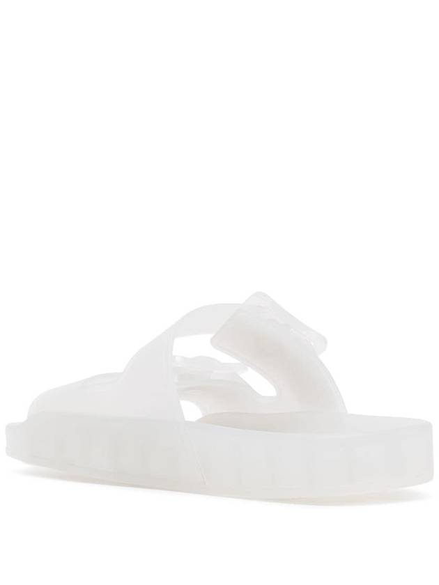 Balenciaga Mallorca Clear Rubber Slippers White