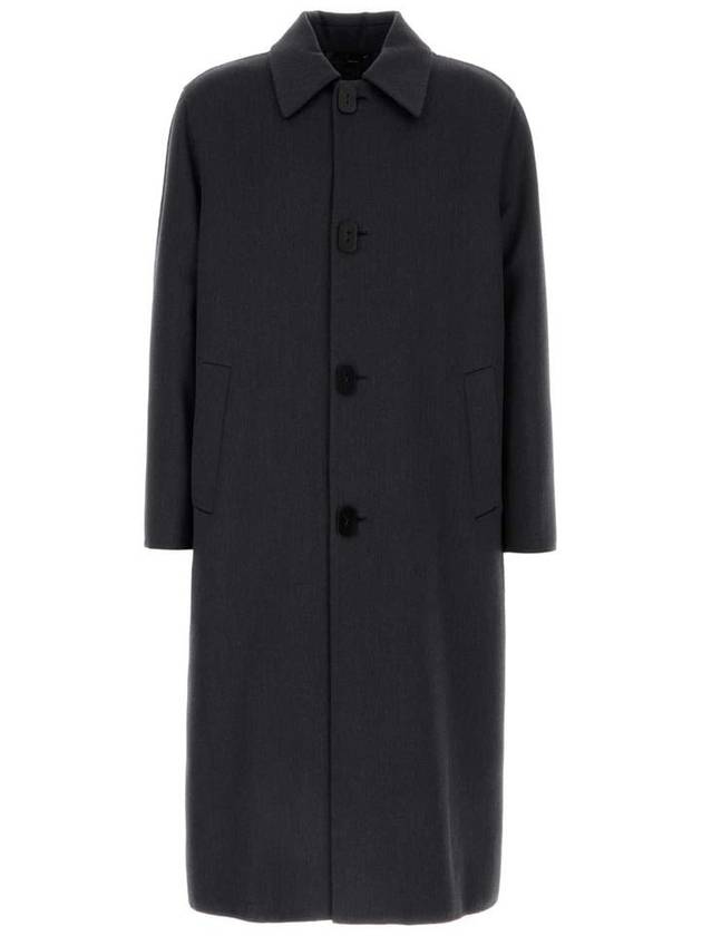 Fendi Wool Double Fabric Single Coat Blue