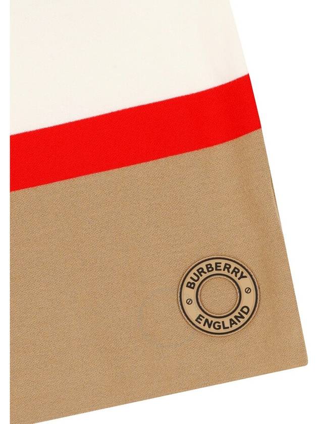 Burberry Burberry Logo Patch Color-Block Stripe Skirt, Size 6Y