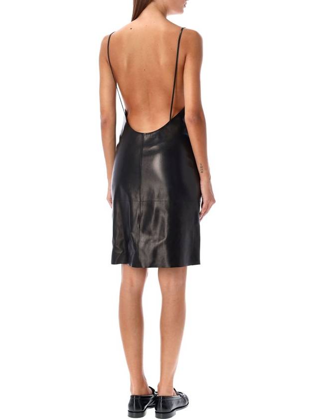 Saint Laurent Saint Laurent Leather Midi Dress