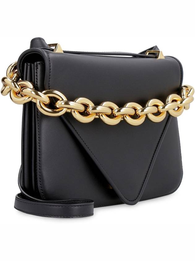 Bottega Veneta Mounted Chain Shoulder Bag Black
