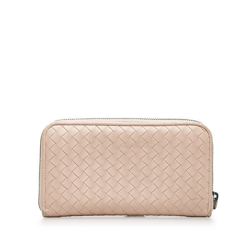 Bottega Veneta Intrecciato Long Wallet in Leather Pink Ladies