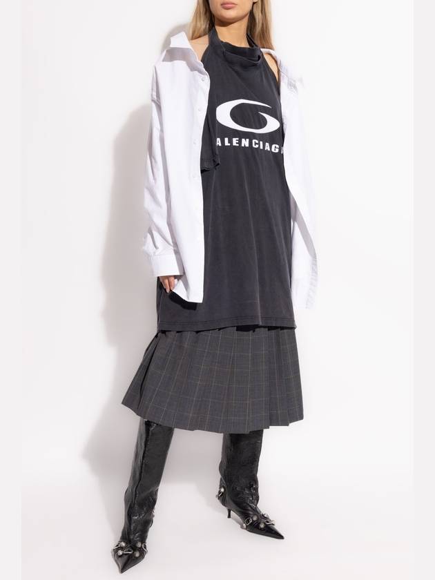 Balenciaga Balenciaga Dress With Crumple Effect, Women's, Black