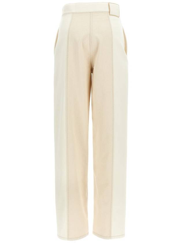 Fendi Two Tone Long Jeans White