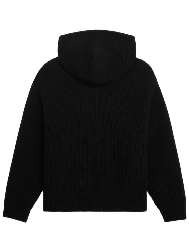 CELINE Logo Monochromic Wool Hoodie Black